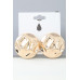Shiny Hammered Dome Earrings - Designer Style - CC-WH2000890