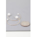 Shiny Delicate Pearl Hoop Earrings - Designer Style - CC-WH2001562