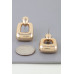Shiny Contemporary Frame Drop Earrings - CC-WH2001810