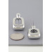 Shiny Contemporary Frame Drop Earrings - CC-WH2001810