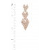 Triple Crystal-studded Heart Earring - CC-55474