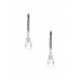 Alloy Rectangle Clear Stone Dangle Earring - CC-55553