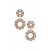 Double Round Crystal-studded Earring - CC-56238
