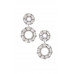 Double Round Crystal-studded Earring - CC-56238