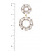 Double Round Crystal-studded Earring - CC-56238