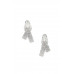Crystal-studded Awarness Bow Earring - CC-56644