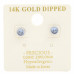 14k Gold Dipped Cz Round Earring - Designer Style - CC-58917