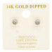 14k Gold Dipped Cz Round Earring - Designer Style - CC-58917