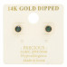 14k Gold Dipped Cz Round Earring - Designer Style - CC-58917