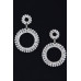 Crystal-studded Round Round Dangle Earring - CC-WH2000848