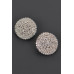Round Shape Crystal-studded Stud Earrings - CC-WH2000851