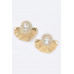 Crystal-studded Alloy Earrings - CC-WH2001112