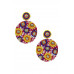 Seed Bead Round Dangle Earring - Designer Style - CC-55549