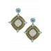 Seed Crystal Bead Dangle Earring - Designer Style - CC-55550