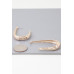 Hammered Open Oval Hoop Earrings - Designer Style - CC-WH2001260