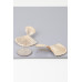 Shiny Ribbed Clam Shell Earrings - Designer Style - CC-WH2001328