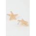 Hammered Starfish Stud Earrings - Designer Style - CC-WH2002035