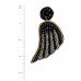 Style Contemporary Wing Patch Drop Earring - CC-51164