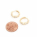 Marquise Cz 14k Gold Dipped Huggie Earring - Designer Style - CC-58494