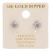 14k Gold Dipped Cz Stone Stud Earring   - Designer Style - CC-58916
