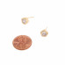 14k Gold Dipped Cz Stone Stud Earring   - Designer Style - CC-58916