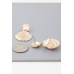Double Clamshell Drop Earrings - Designer Style - CC-WH2000728