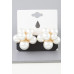 Pearl Flower Bundle Stud Earrings - Designer Style - CC-WH2000889