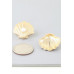 Pearled Clamshell Stud Earrings - Designer Style - CC-WH2000918