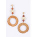 Round Bamboo Earring - Designer Style - CC-WH2001041