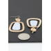 Contemporary Stone Frame Drop Earrings - CC-WH2001156
