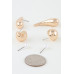 Multi Teardrop N Pearl Earrings Set - Designer Style - CC-WH2001161