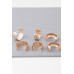 Multi Quilted Hoop Earrings Set - Designer Style - CC-WH2001566
