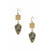 Style Marbling Stone Dangle Earring - Designer Style - CC-54053