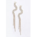 Crystal-studded Fringe Earring - CC-WH2001516
