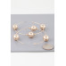Triple Shiny Bead Hoop Earrings - Designer Style - CC-WH2001537