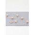 Triple Shiny Bead Hoop Earrings - Designer Style - CC-WH2001537