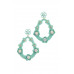 Floral Post Drop Earring - Designer Style - CC-50627