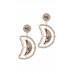 Beaded Snake Pattern Post Drop Earring - Designer Style - CC-51052
