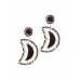 Beaded Snake Pattern Post Drop Earring - Designer Style - CC-51052
