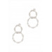 Secret Box Double Twist Alloy Dangle Stud Earring - CC-53361