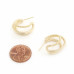 Double Hoop Rope Gold Dipped Earring - Designer Style - CC-58754