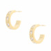 14k Crystal-studded Hoop Gold Dipped Earring - CC-58918