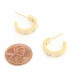 14k Crystal-studded Hoop Gold Dipped Earring - CC-58918