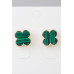 Multi Beaded Clover Stud Earrings - Designer Style - CC-WH2000727