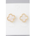 Multi Beaded Clover Stud Earrings - Designer Style - CC-WH2000727
