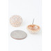 Pearled Dome Stud Earrings - Designer Style - CC-WH2000923