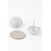 Pearled Dome Stud Earrings - Designer Style - CC-WH2000923