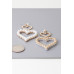 Twin Pearl Jewel Heart Drop Earrings - Designer Style - CC-WH2000926