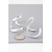 Abstract Shiny Bend Earrings - Designer Style - CC-WH2001253