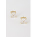 Silver Cubic Zirconia Crystal-studded Earrings - CC-WH2001818